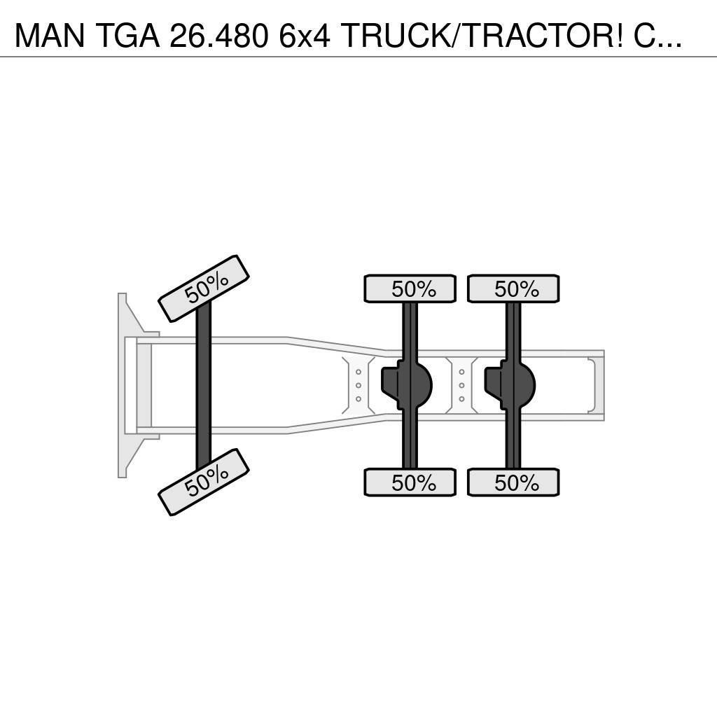 MAN TGA 26.480 6x4 TRUCK/TRACTOR! CRANE/KRAN/GRUE HIAB Sattelzugmaschinen