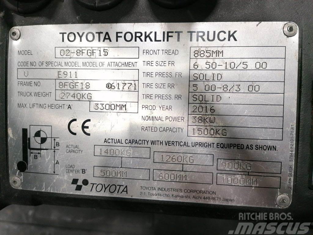 Toyota 02-8FGF15 Gasstapler