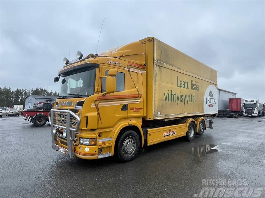 Scania R-500 6x2-4500, 7,7m tasonostolaite + Lokinsiipi Containerwagen