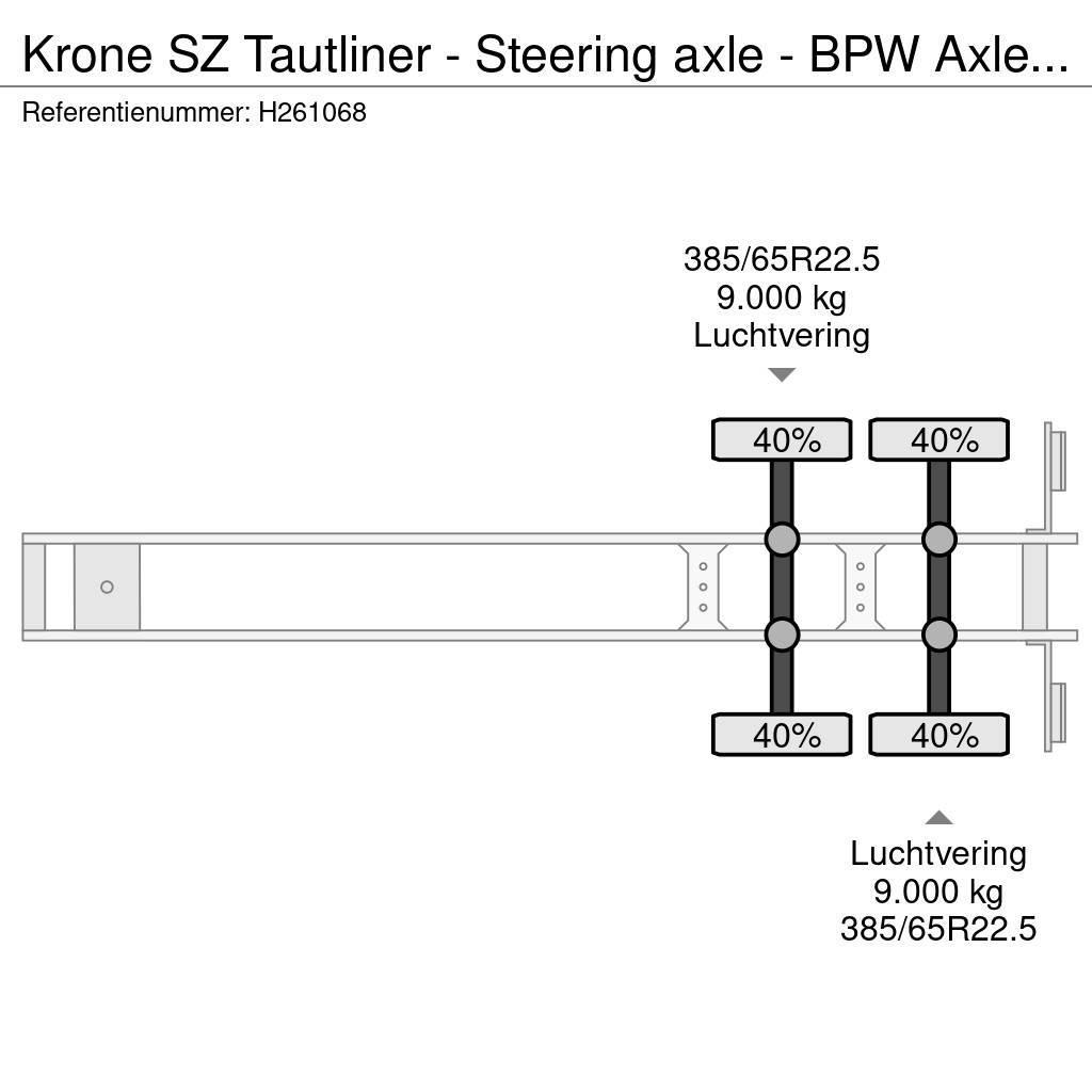Krone SZ Tautliner - Steering axle - BPW Axle - Sliding Curtainsiderauflieger