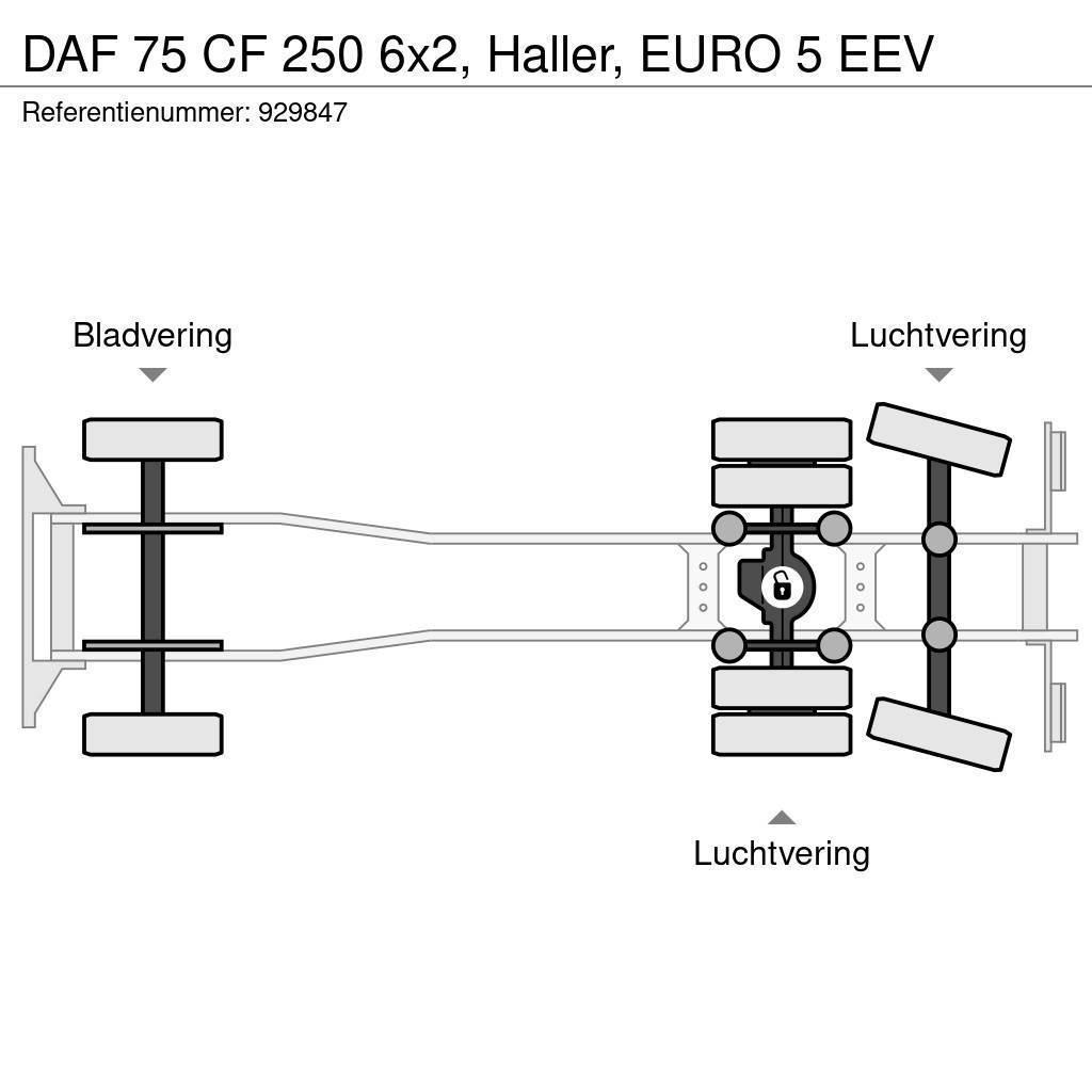 DAF 75 CF 250 6x2, Haller, EURO 5 EEV Müllwagen
