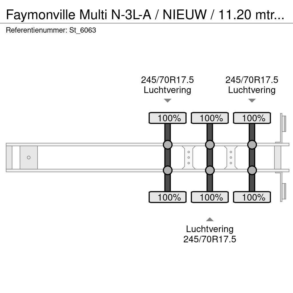 Faymonville Multi N-3L-A / NIEUW / 11.20 mtr / UITSCHUIFBAAR Tieflader-Auflieger