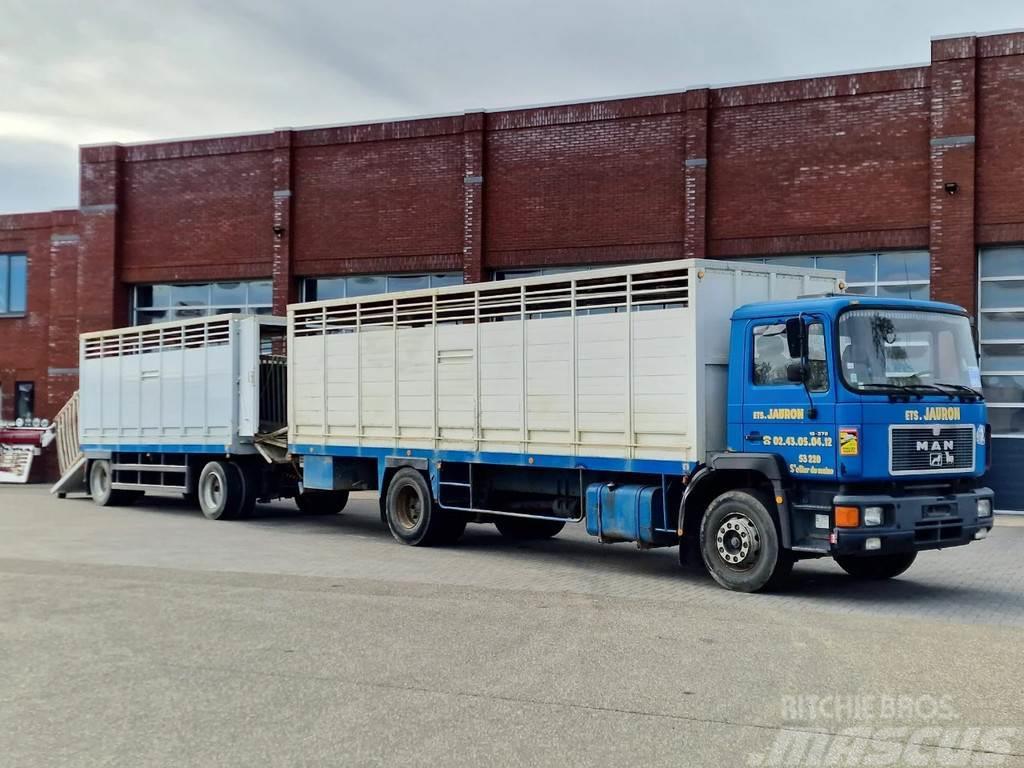 MAN 19.372 4x2 Livestock Guiton - Truck + Trailer - Ma Tiertransporter