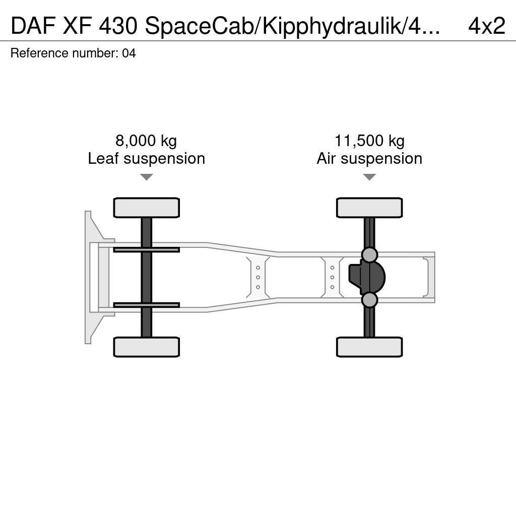 DAF XF 430 SpaceCab/Kipphydraulik/452 tkm/Euro 6 Sattelzugmaschinen