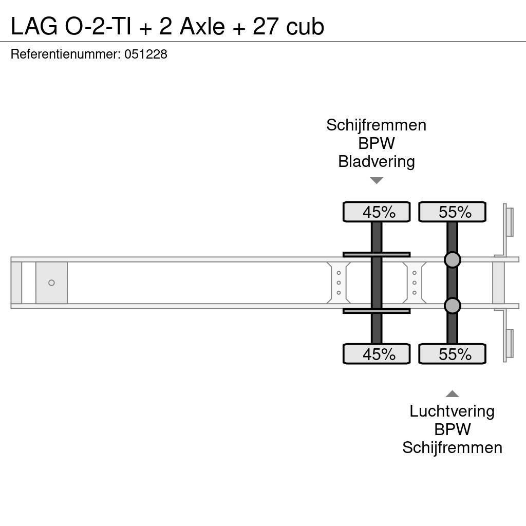 LAG O-2-TI + 2 Axle + 27 cub Kippladerauflieger
