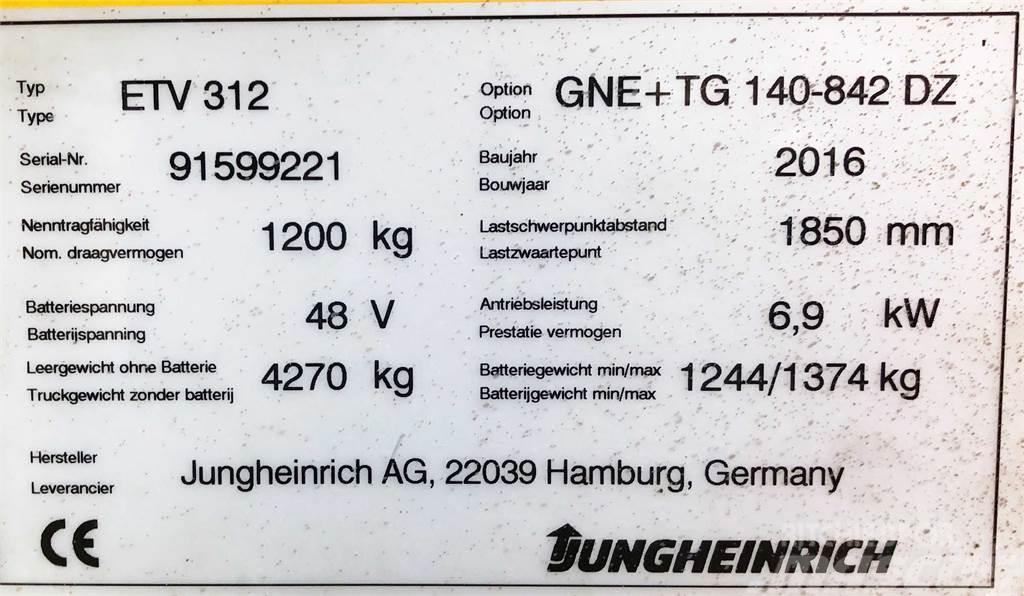 Jungheinrich ETV320-BJ2016-2000KG-KAMERA-8,42M Minibagger < 7t