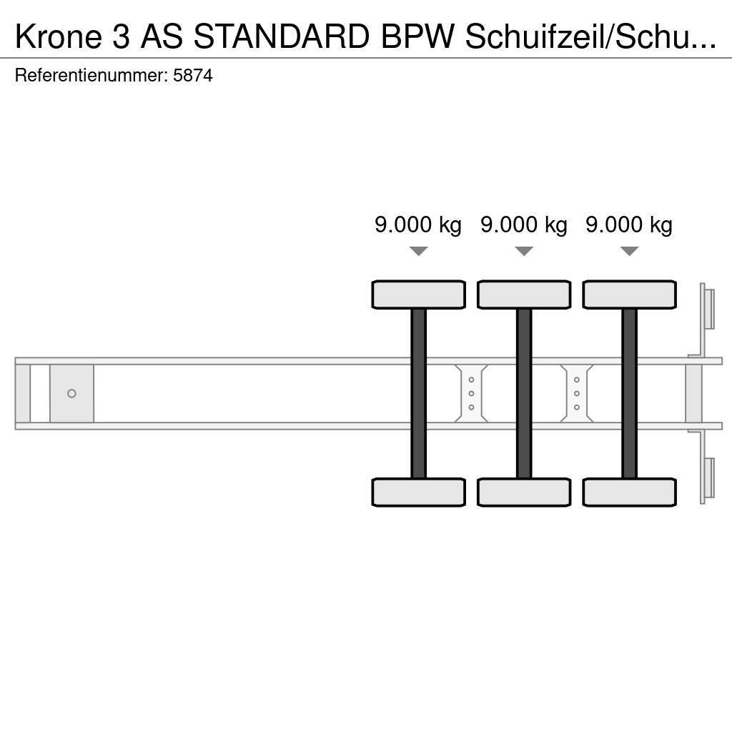 Krone 3 AS STANDARD BPW Schuifzeil/Schuifdak Curtainsiderauflieger