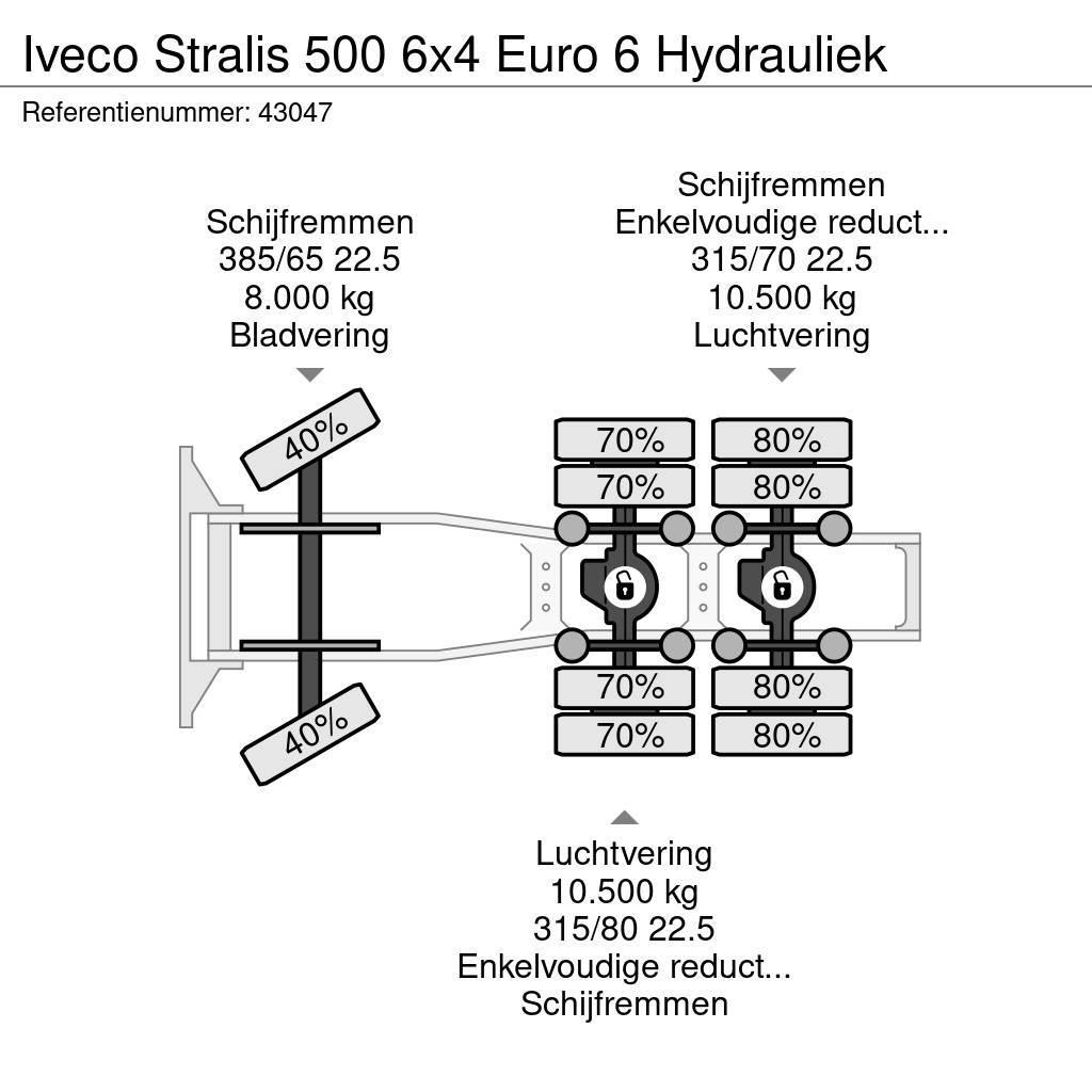 Iveco Stralis 500 6x4 Euro 6 Hydrauliek Sattelzugmaschinen