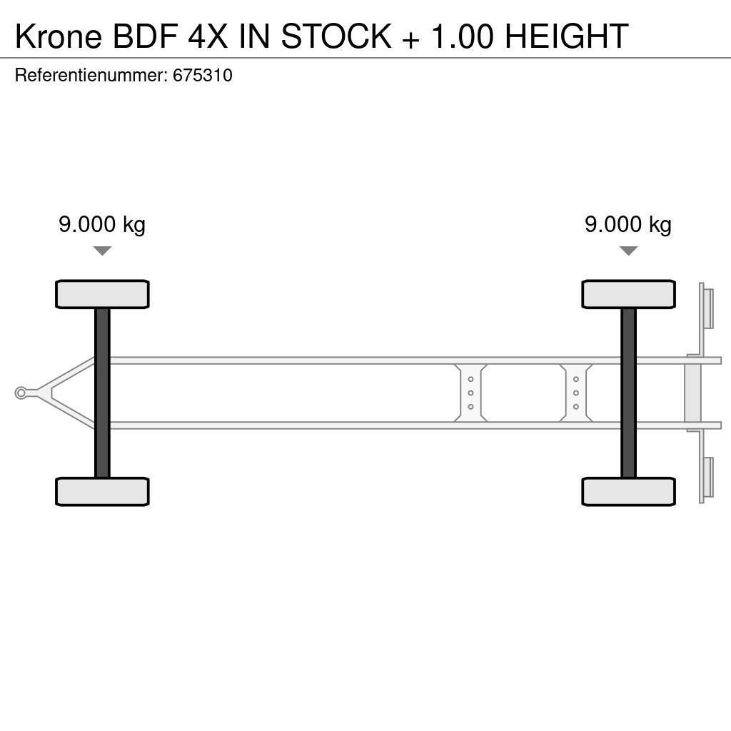 Krone BDF 4X IN STOCK + 1.00 HEIGHT Anhänger-Absetzkipper