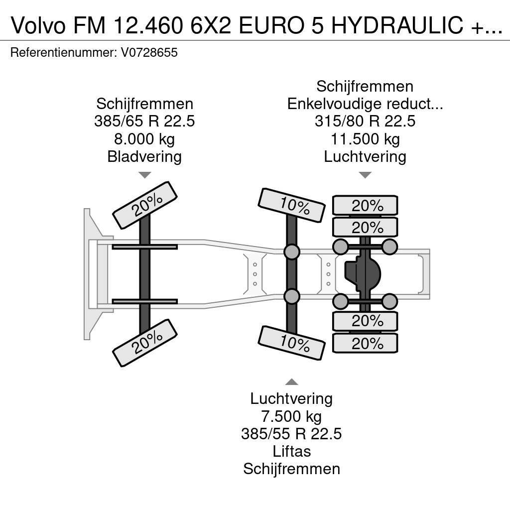 Volvo FM 12.460 6X2 EURO 5 HYDRAULIC + i-Shift APK Sattelzugmaschinen