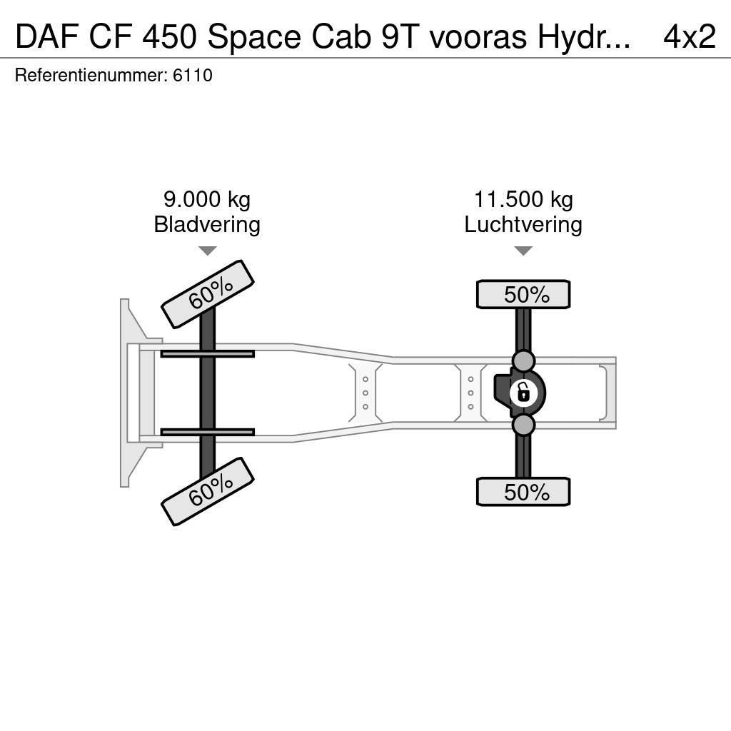 DAF CF 450 Space Cab 9T vooras Hydraulic NL Truck Sattelzugmaschinen