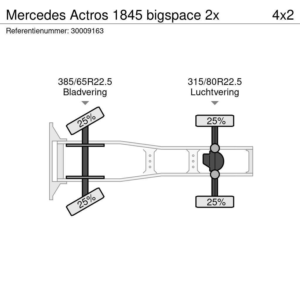 Mercedes-Benz Actros 1845 bigspace 2x Sattelzugmaschinen