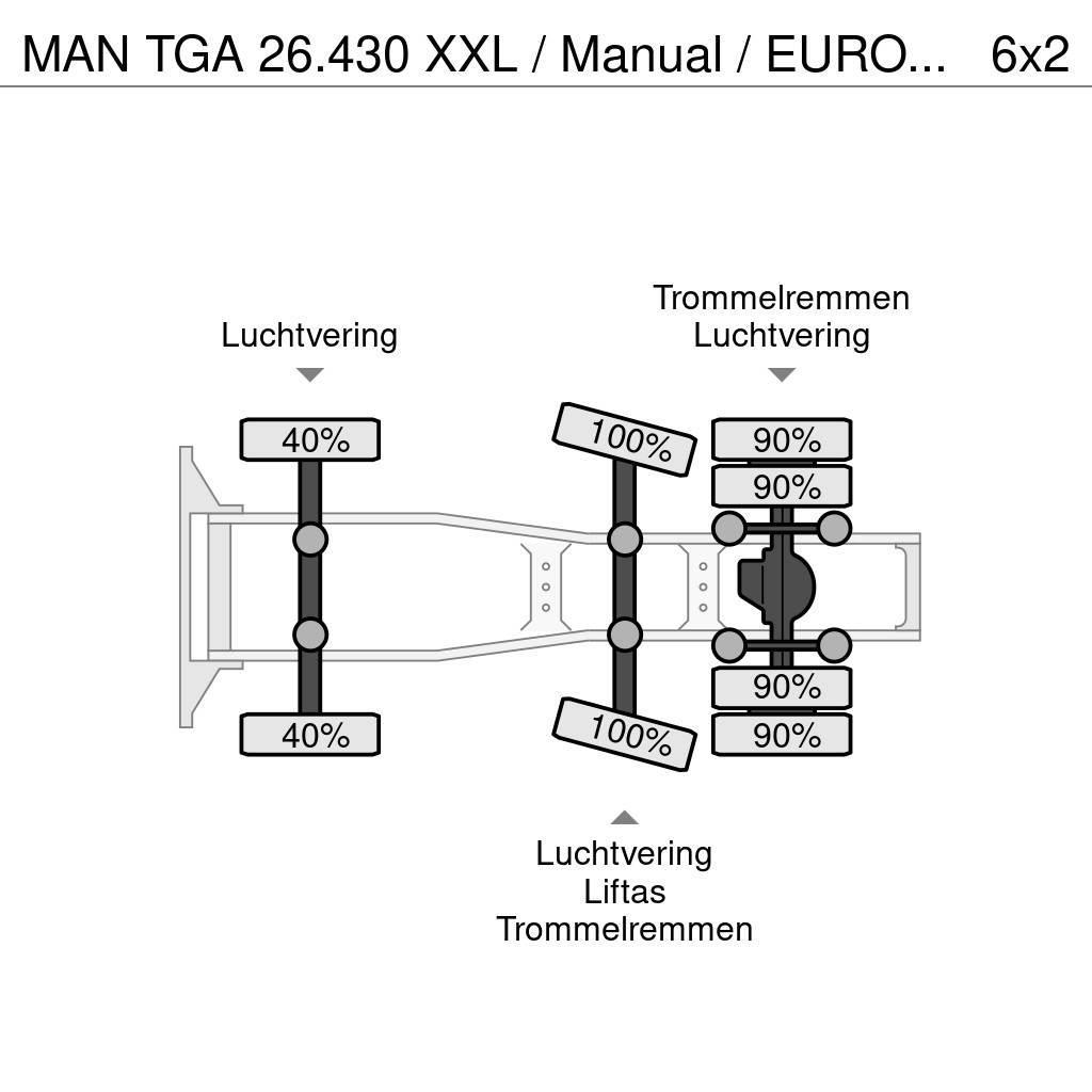 MAN TGA 26.430 XXL / Manual / EURO 3 / Airco / Hydraul Sattelzugmaschinen