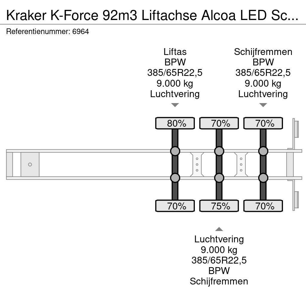 Kraker K-Force 92m3 Liftachse Alcoa LED Scheibenbremsen C Schubbodenauflieger