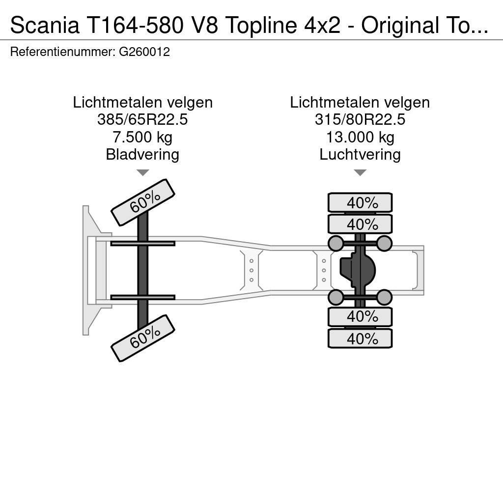 Scania T164-580 V8 Topline 4x2 - Original Torpedo/Hauber Sattelzugmaschinen