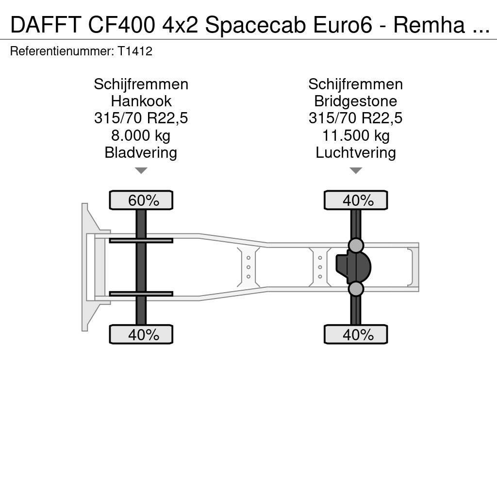 DAF FT CF400 4x2 Spacecab Euro6 - Remha - 615.000km - Sattelzugmaschinen