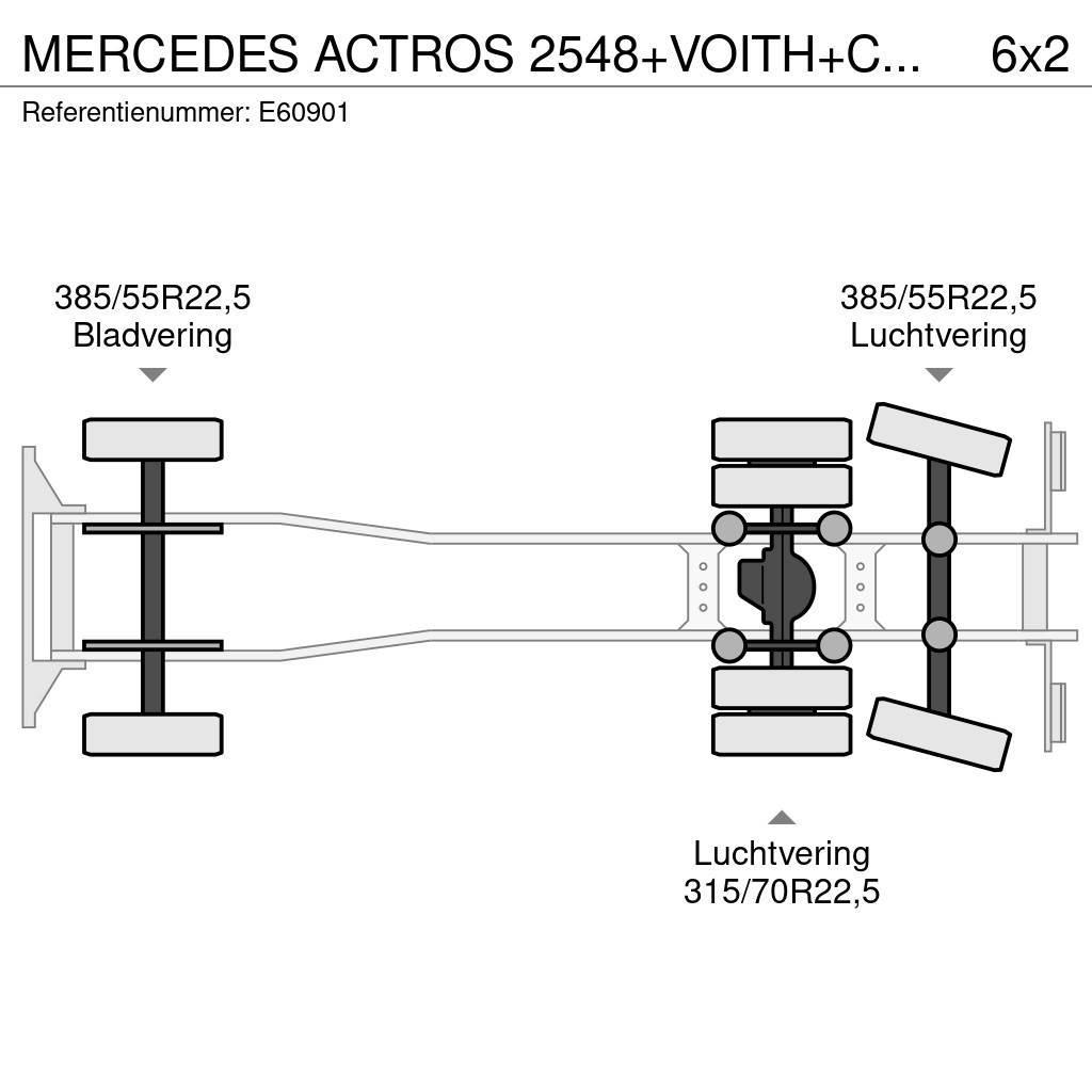 Mercedes-Benz ACTROS 2548+VOITH+CHARIOT EMBARQUER Pritsche & Plane
