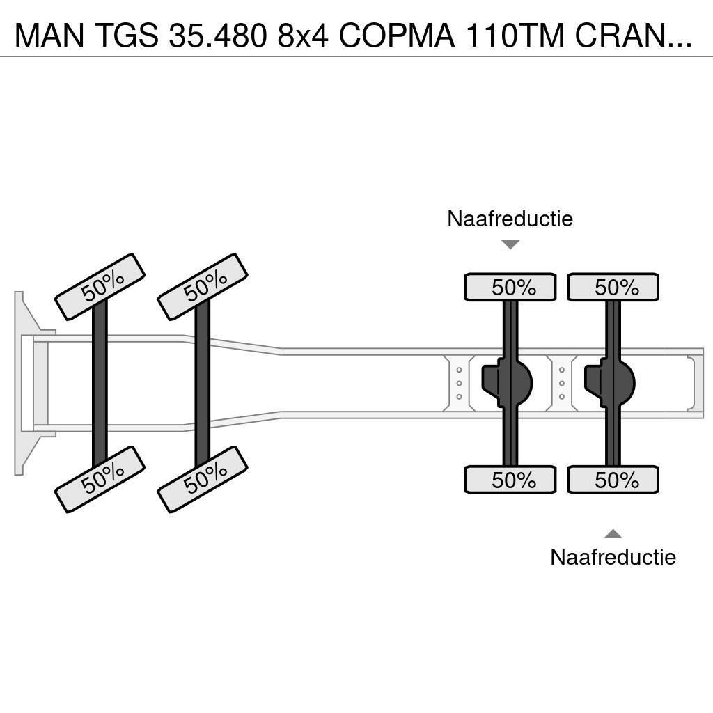 MAN TGS 35.480 8x4 COPMA 110TM CRANE/GRUE/Fly-Jib/LIER Sattelzugmaschinen