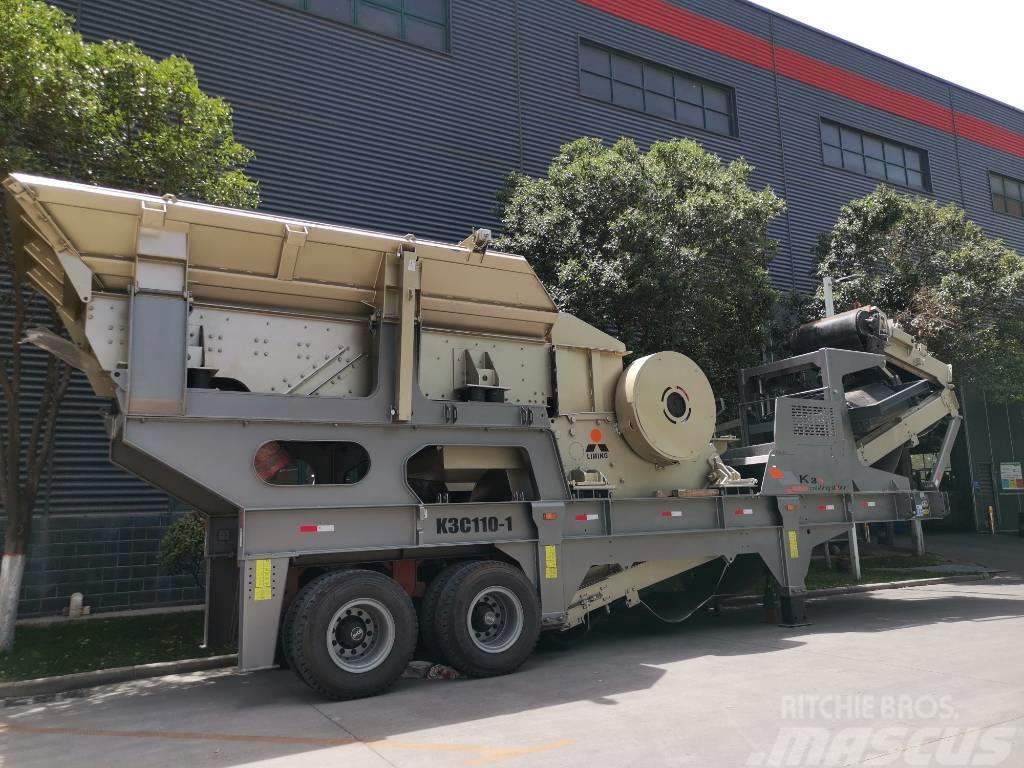 Liming NK100E mobile jaw crusher with screen & hopper Mobile Brecher