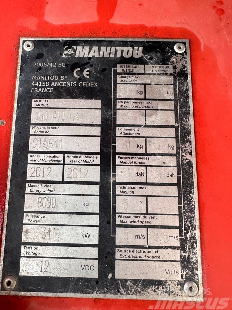 Manitou ATJ180 Gelenkteleskoparbeitsbühnen