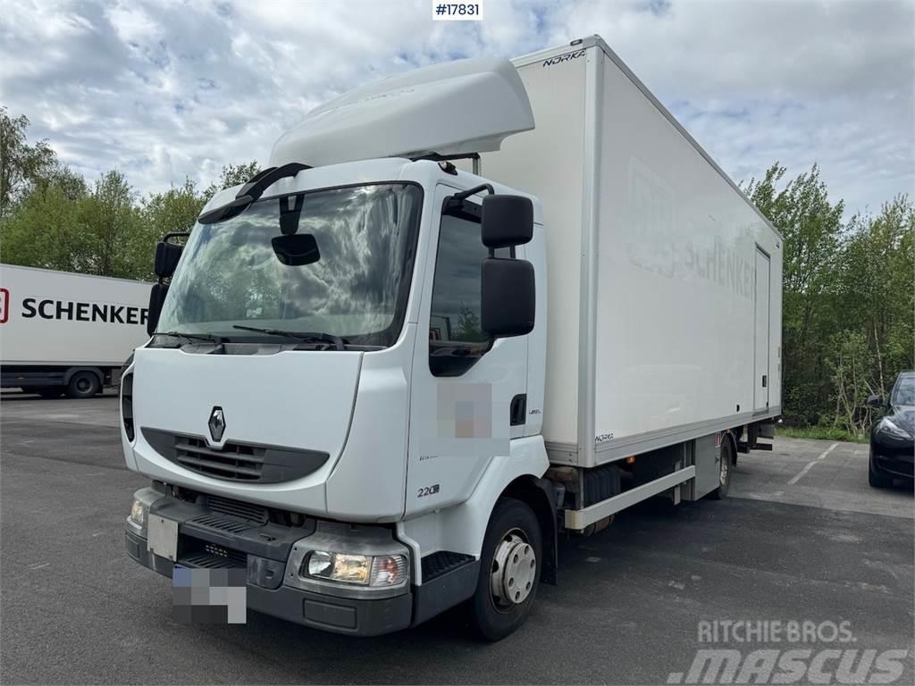 Renault Midlum 4x2 box truck w/ side door and lift. 136,00 Kofferaufbau