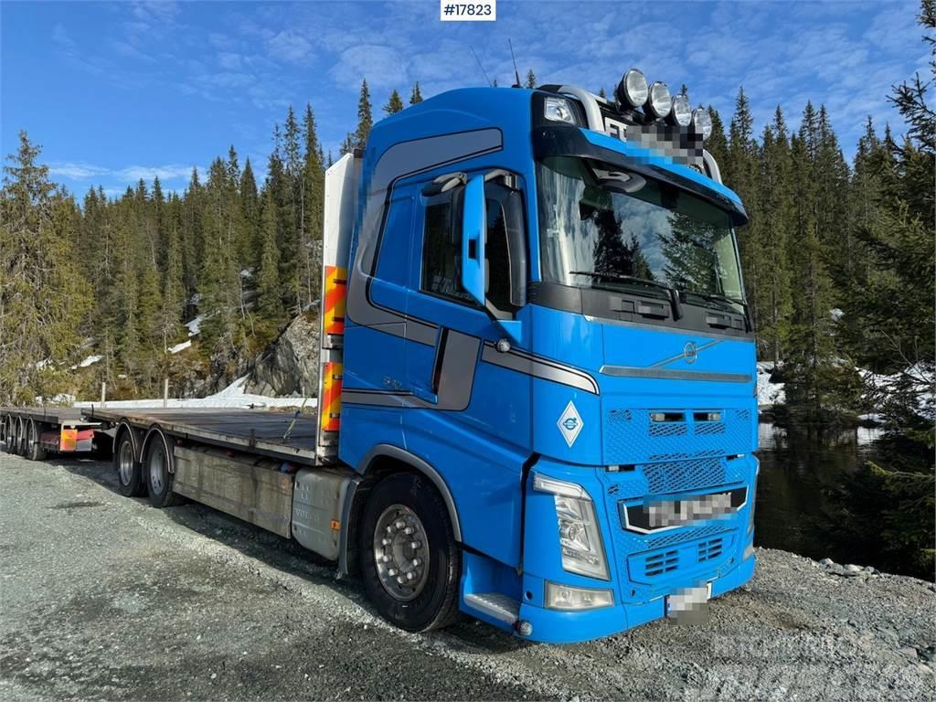 Volvo Fh 540 6x2 barrack truck w/ Trailer - bygg trailer Pritschenwagen/Pritschenwagen mit Seitenklappe