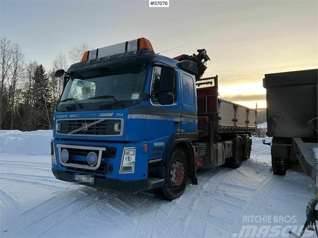 Volvo FM 400 6*2 Crane Truck with tiltable flatbed + Pal Kranwagen