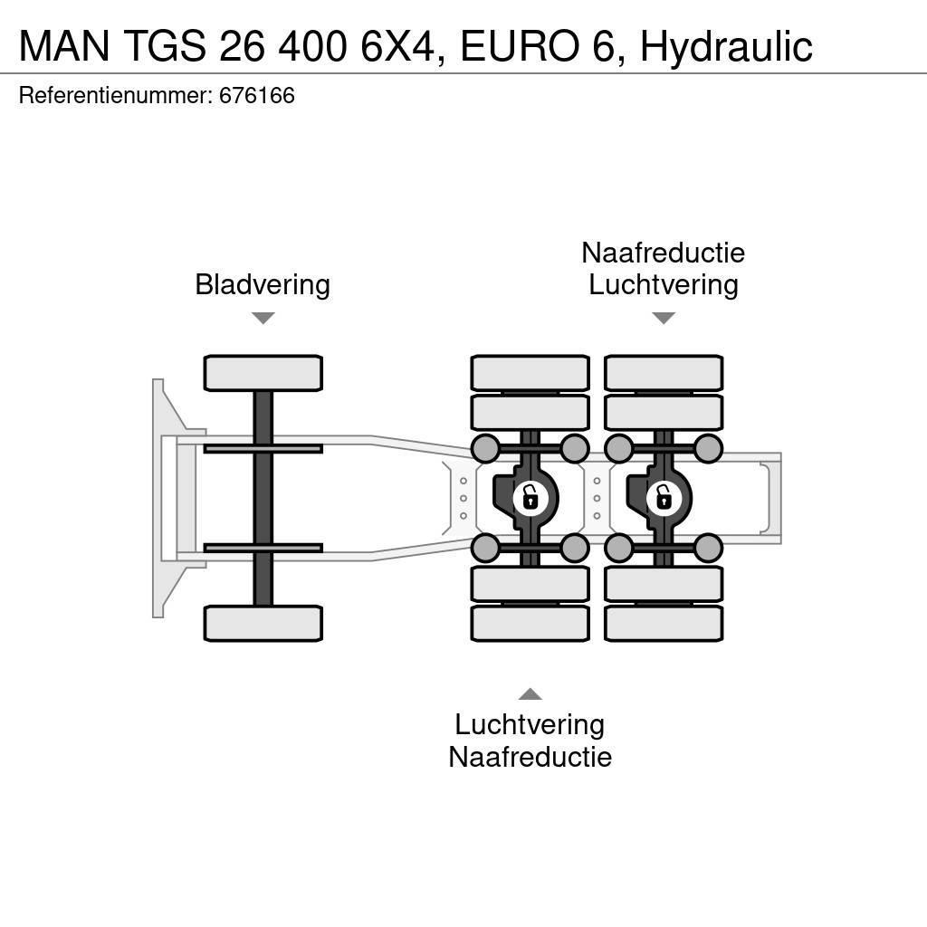 MAN TGS 26 400 6X4, EURO 6, Hydraulic Sattelzugmaschinen
