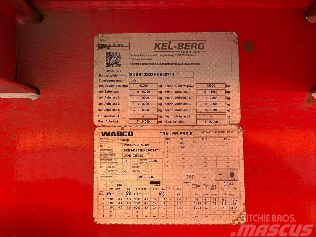 Kel-Berg PRSH-27-TRI-BW HIAB 228E-4 / PLATFORM L=12400 mm Pritschenauflieger