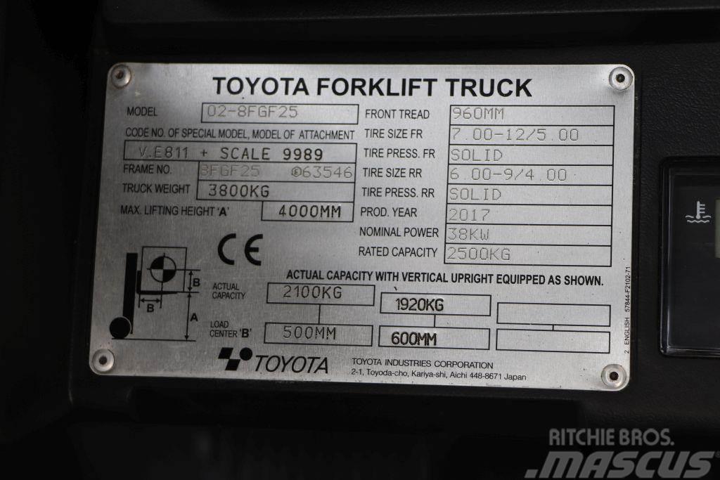 Toyota 02-8FGF25 Gasstapler