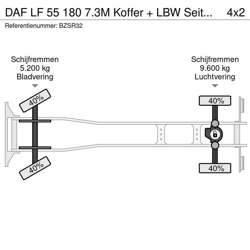 DAF LF 55 180 7.3M Koffer + LBW Seitentür APK 02-2024 Kofferaufbau