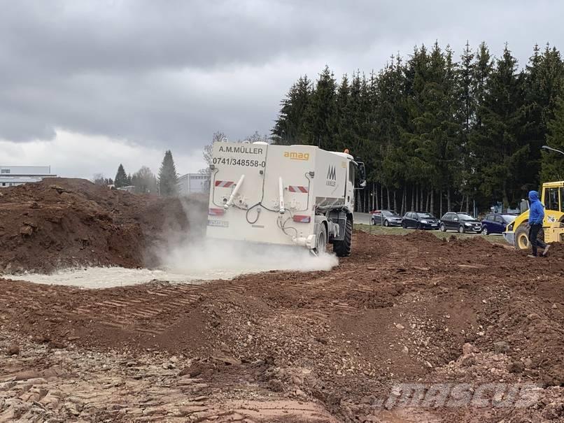MAN amag Kalkstreuer Streuer Zementstreuer Spreader Asphalt-Recycler