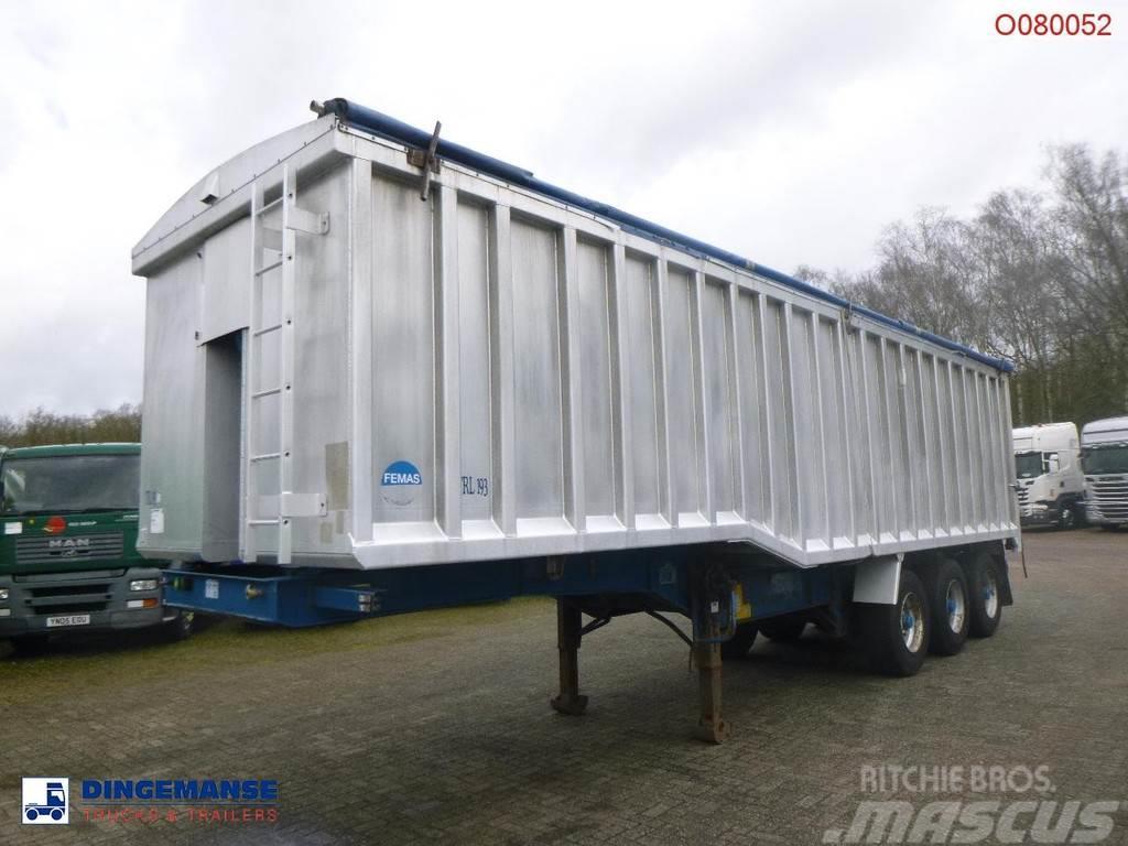 United TRAILERS Tipper trailer alu 52 m3 + tarpaulin Kippladerauflieger