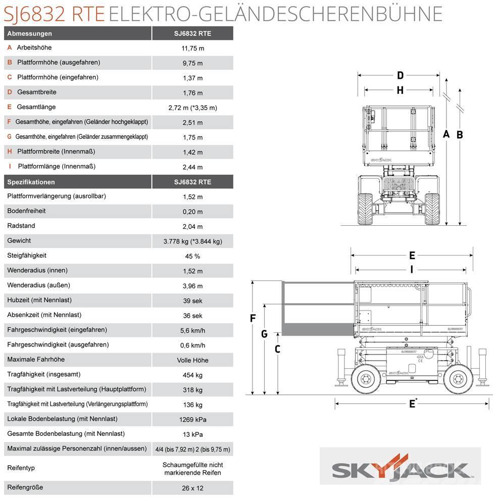 SkyJack SJ68832 RTE Scheren-Arbeitsbühnen