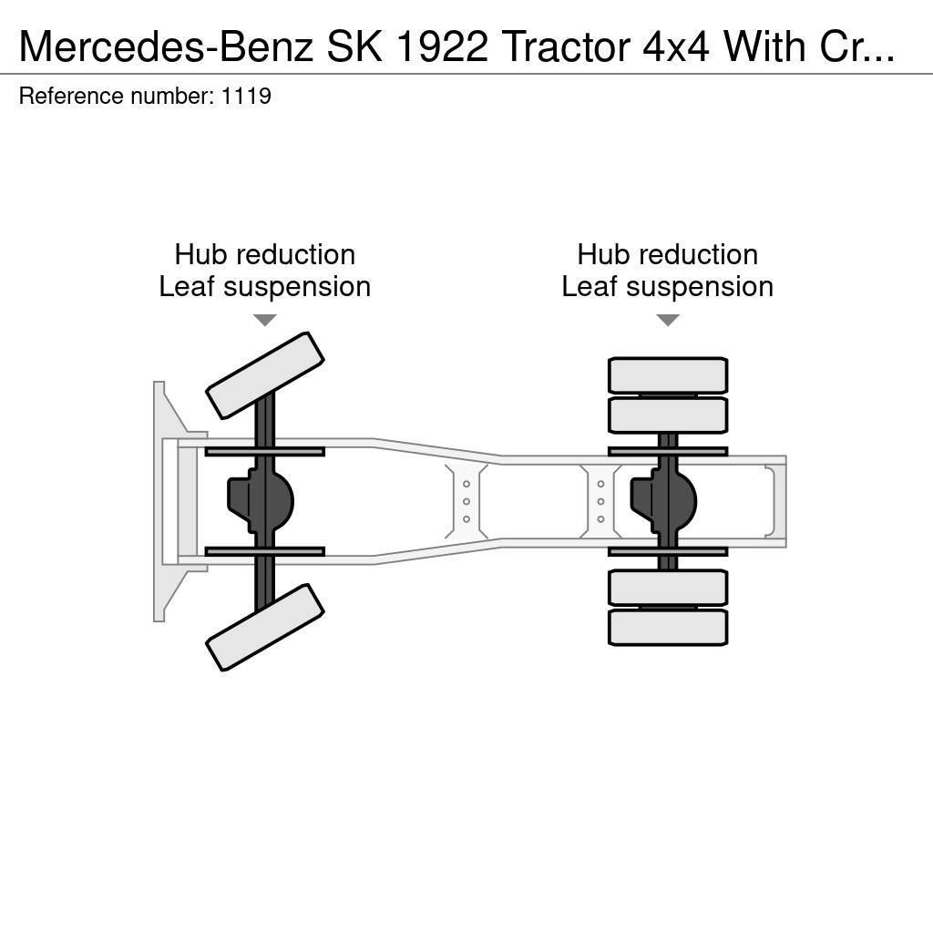Mercedes-Benz SK 1922 Tractor 4x4 With Crane Full Spring V6 Big Sattelzugmaschinen
