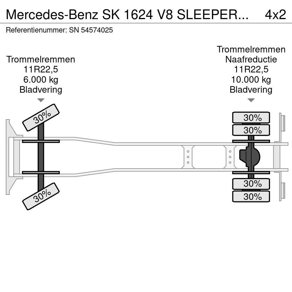Mercedes-Benz SK 1624 V8 SLEEPERCAB WITH OPEN BOX (ZF-MANUAL GEA Pritschenwagen/Pritschenwagen mit Seitenklappe