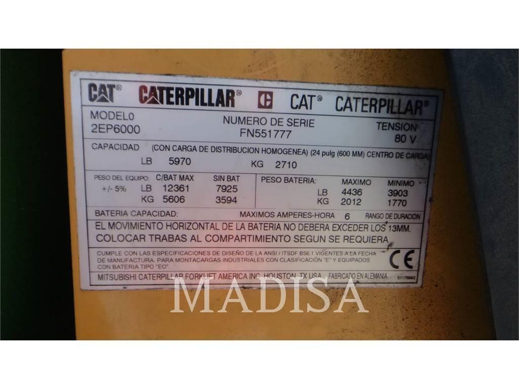 CAT LIFT TRUCKS 2EP6000 Elektrostapler