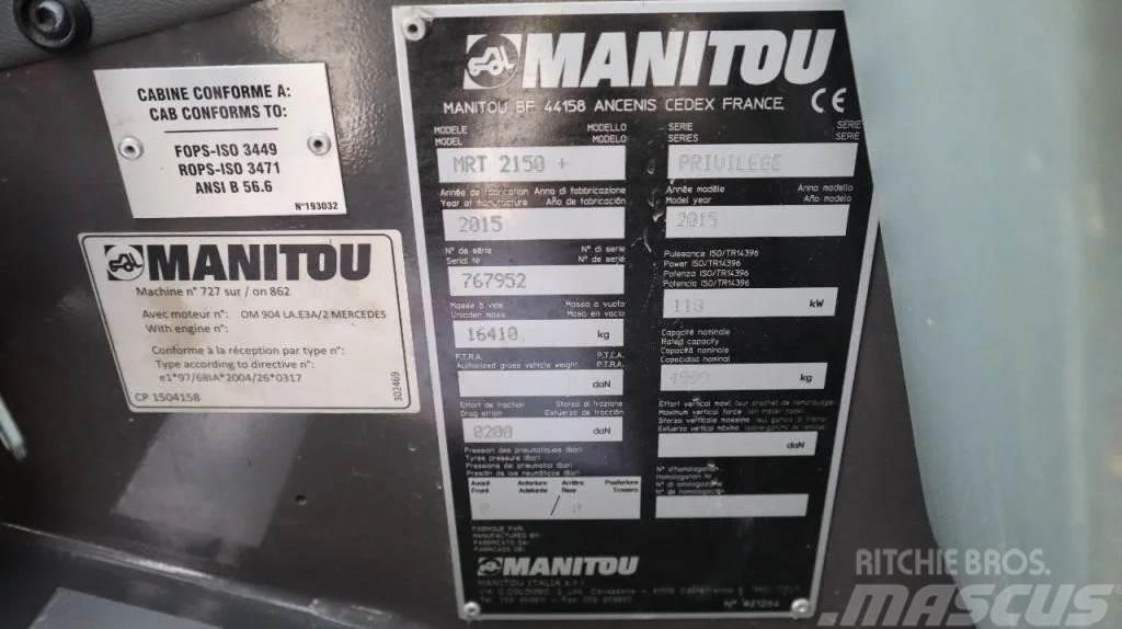 Manitou MRT 2150+ PRIVILEGE | FORKS | AIRCO Teleskoplader