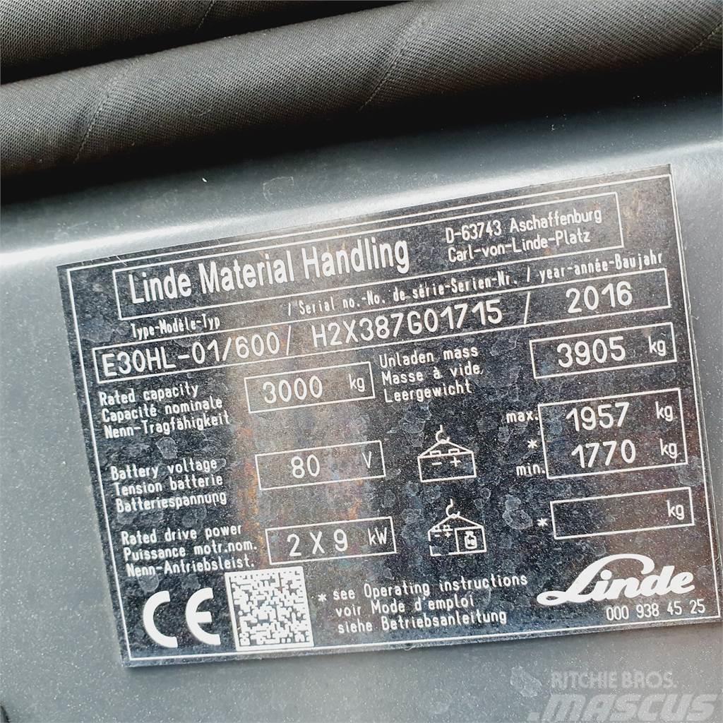 Linde E30/600HL Elektrostapler