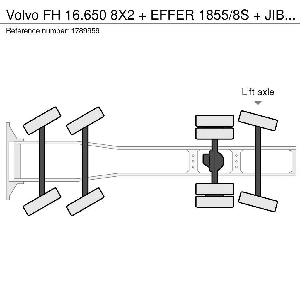 Volvo FH 16.650 8X2 + EFFER 1855/8S + JIB 6S HEAVY DUTY Sattelzugmaschinen