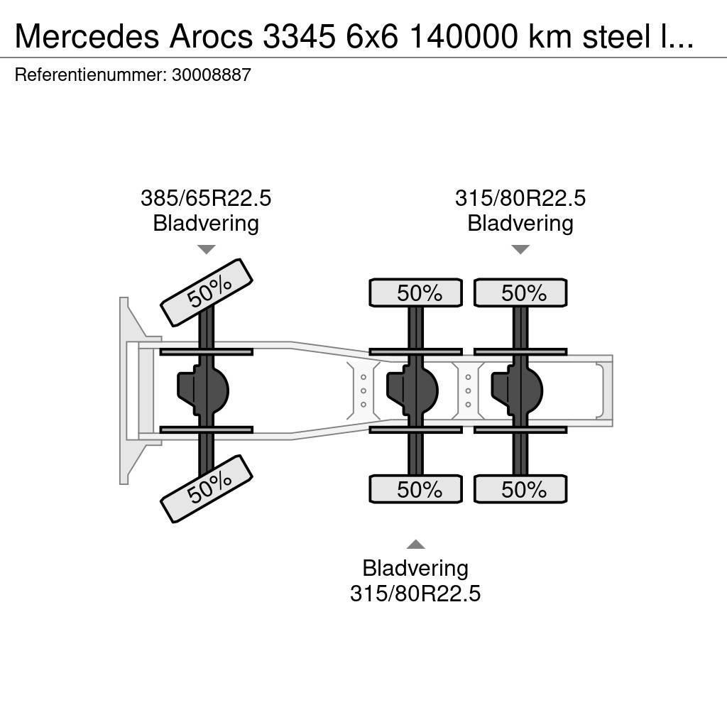 Mercedes-Benz Arocs 3345 6x6 140000 km steel lames Sattelzugmaschinen