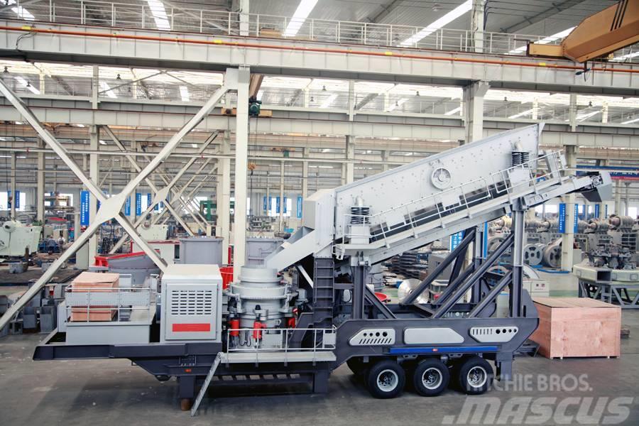 Liming HP300 mobile cone crusher&screen for stone&rock Mobile Brecher