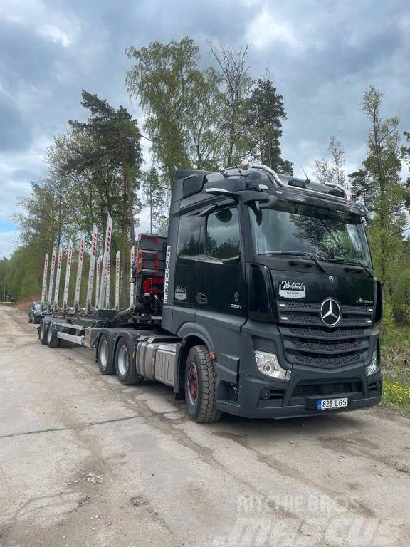 Mercedes-Benz Actros 2651 6x4 + CRANE + TRAILER Holztransporter