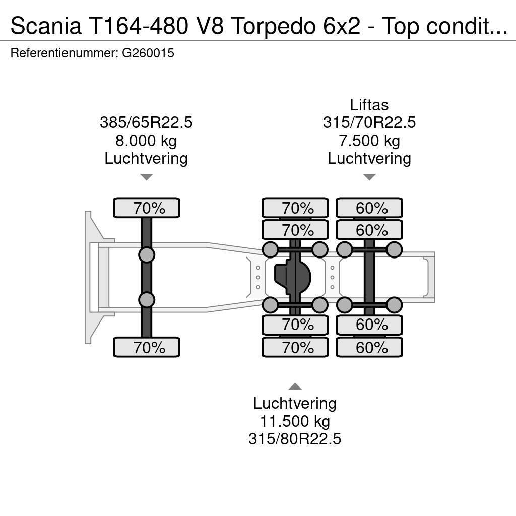 Scania T164-480 V8 Torpedo 6x2 - Top condition - Full spe Sattelzugmaschinen
