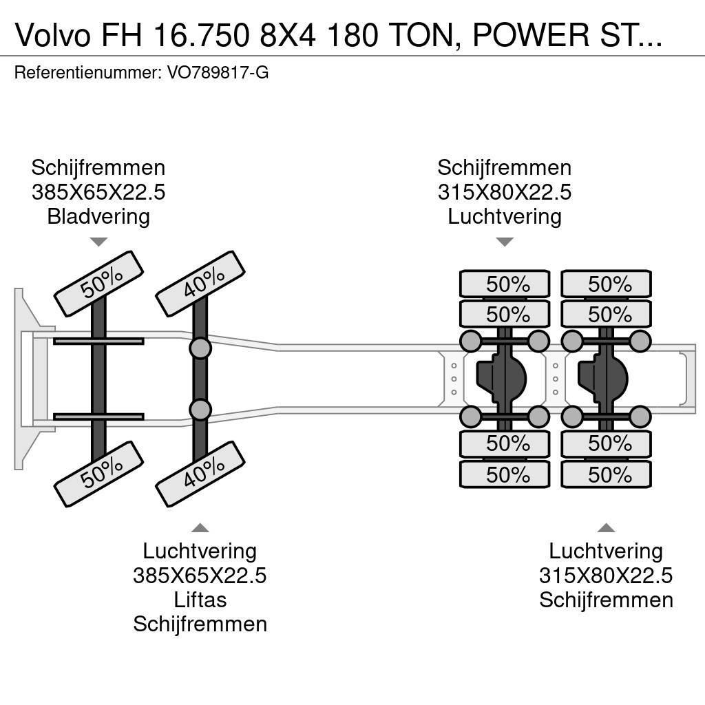 Volvo FH 16.750 8X4 180 TON, POWER STEERING, HYDRAULIC Sattelzugmaschinen