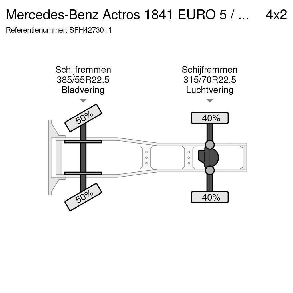 Mercedes-Benz Actros 1841 EURO 5 / PTO / AIRCO / BIG AXLES -GROS Sattelzugmaschinen