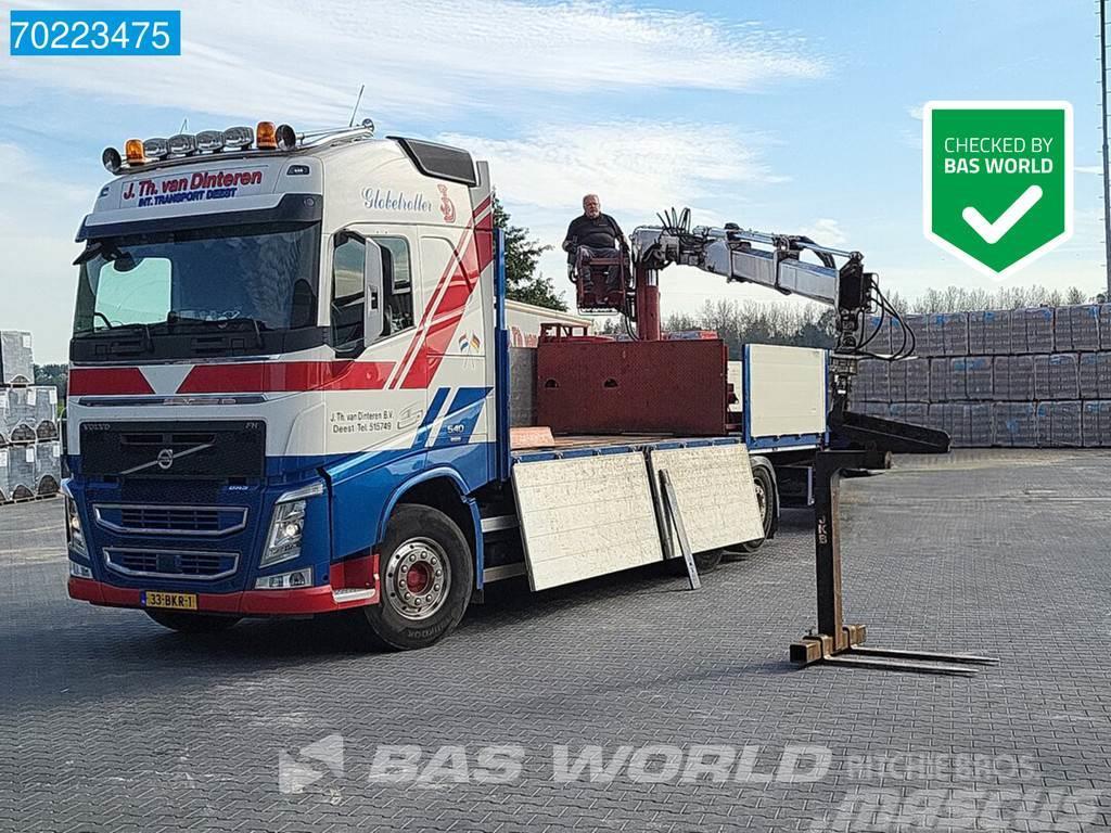 Volvo FH 540 6X2 NL-Truck HIAB 130 R F-2 Roller crane kr Pritschenwagen/Pritschenwagen mit Seitenklappe