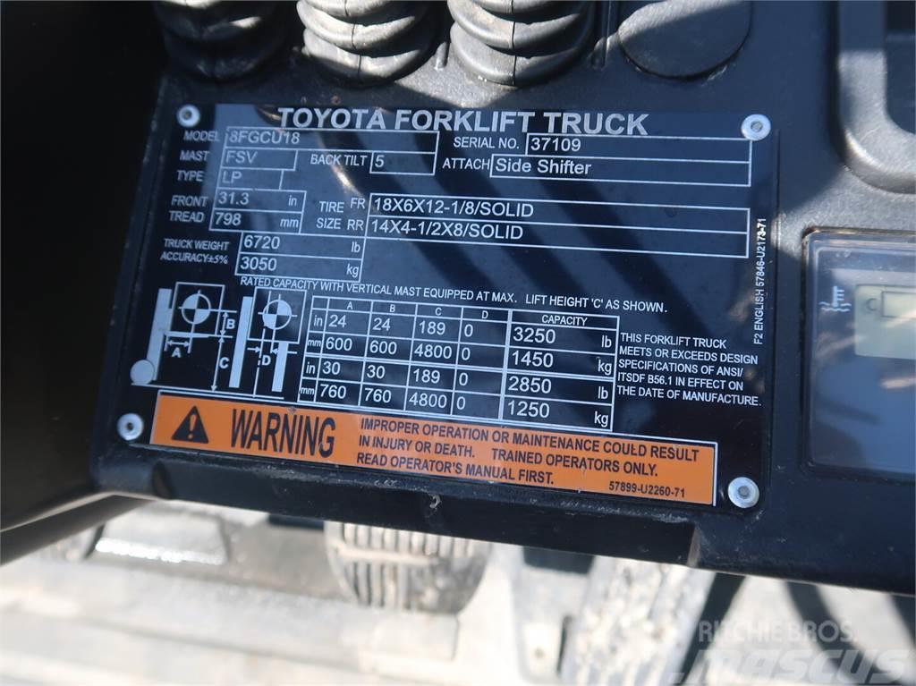 Toyota 8FGCU18 Gasstapler
