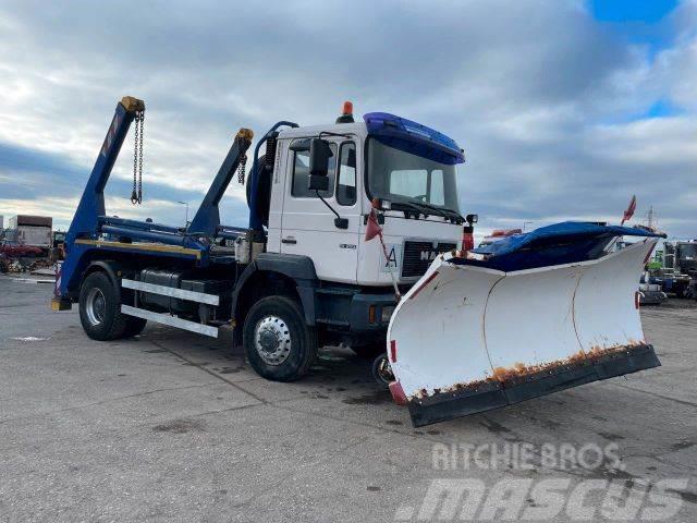 MAN 19.293 4x4 snowplow, for containers vin 491 Abrollkipper