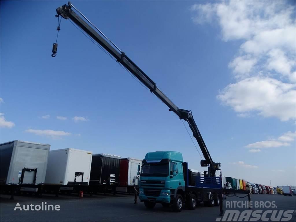 DAF CF 85.460 Crane truck MKG HMK 401 8x4 Autotransporter